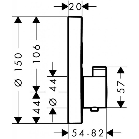Термостат hansgrohe ShowerSelect S для душа 15743000