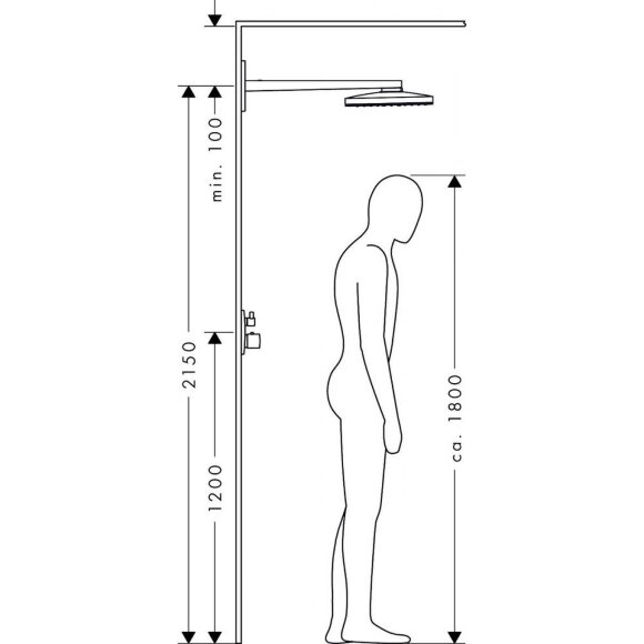 Верхний душ hansgrohe Rainmaker Select 460 1jet с держателем 24003400 Верхний душ hansgrohe Rainmaker Select 460 1jet с держателем 24003400