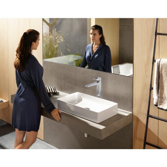 Смеситель hansgrohe Metropol для раковины со сливным клапаном Push-Open 74512000 Смеситель hansgrohe Metropol для раковины со сливным клапаном Push-Open 74512000