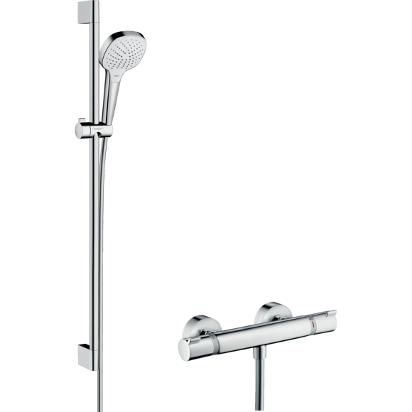 Душевой набор Croma Select E Vario/Ecostat Comfort Combi 0,90 м, белый/хром 27082400 Душевой набор Croma Select E Vario/Ecostat Comfort Combi 0,90 м, белый/хром 27082400