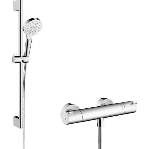 Душевой набор Crometta Vario/Ecostat 1001 CL Combi, 0.65 м, белый/хром Set 27812400 Душевой набор Crometta Vario/Ecostat 1001 CL Combi, 0.65 м, белый/хром Set 27812400