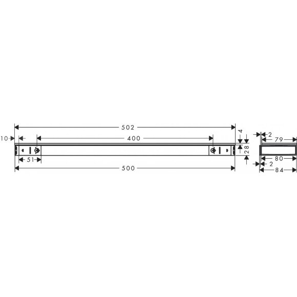 Полка hansgrohe Rainfinity Shelf 500 26844700