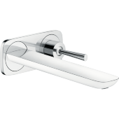 Смеситель hansgrohe PuraVida для раковины настенный с длинным изливом, белый/хром 15085400 Смеситель hansgrohe PuraVida для раковины настенный с длинным изливом, белый/хром 15085400