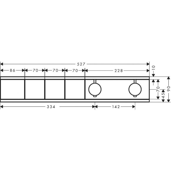 Термостат hansgrohe RainSelect для скрытой установки 3 функции 15381000