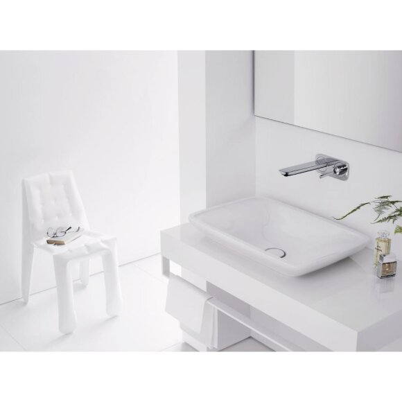 Смеситель hansgrohe PuraVida для раковины настенный, белый/хром 15084400 Смеситель hansgrohe PuraVida для раковины настенный, белый/хром 15084400