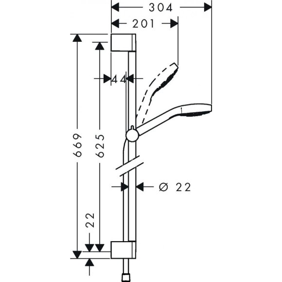Душевой набор hansgrohe Croma Select S Multi 26560400 Душевой набор hansgrohe Croma Select S Multi 26560400