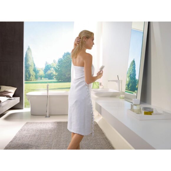 Смеситель hansgrohe PuraVida для раковины, белый/хром 15081400 Смеситель hansgrohe PuraVida для раковины, белый/хром 15081400