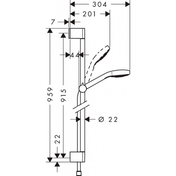 Душевой набор hansgrohe Croma Select S Vario 26572400 Душевой набор hansgrohe Croma Select S Vario 26572400