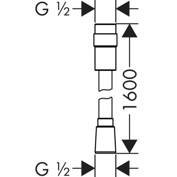 Душевой шланг hansgrohe Isiflex 160 см с регулировкой напора, хром 28248000 Душевой шланг hansgrohe Isiflex 160 см с регулировкой напора, хром 28248000