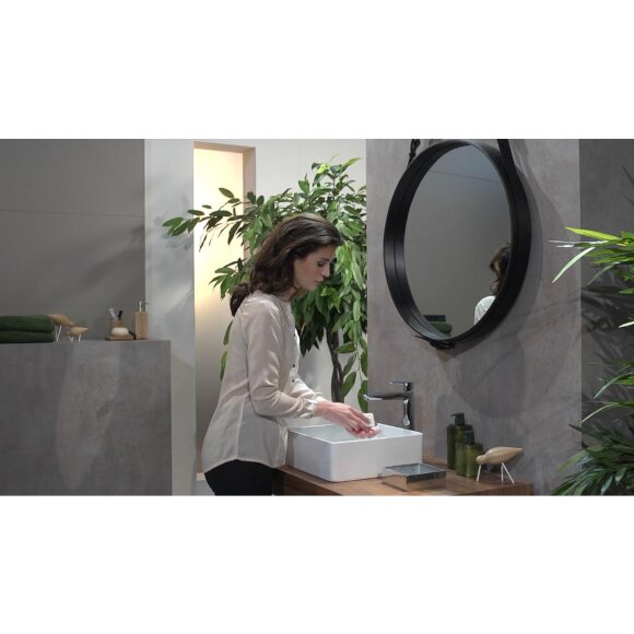 Смеситель hansgrohe Talis E для раковины с высоким изливом и сливным гарнитуром, хром 71716000 Смеситель hansgrohe Talis E для раковины с высоким изливом и сливным гарнитуром, хром 71716000