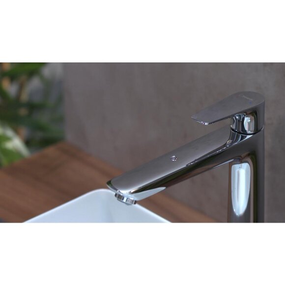 Смеситель hansgrohe Talis E для раковины с высоким изливом и сливным гарнитуром, хром 71716000 Смеситель hansgrohe Talis E для раковины с высоким изливом и сливным гарнитуром, хром 71716000