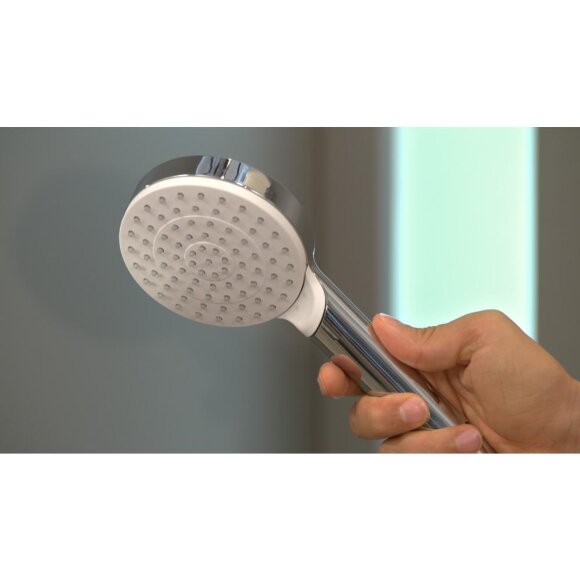 Душевой набор hansgrohe Crometta 1jet EcoSmart 125 см, белый/хром 26568400 Душевой набор hansgrohe Crometta 1jet EcoSmart 125 см, белый/хром 26568400