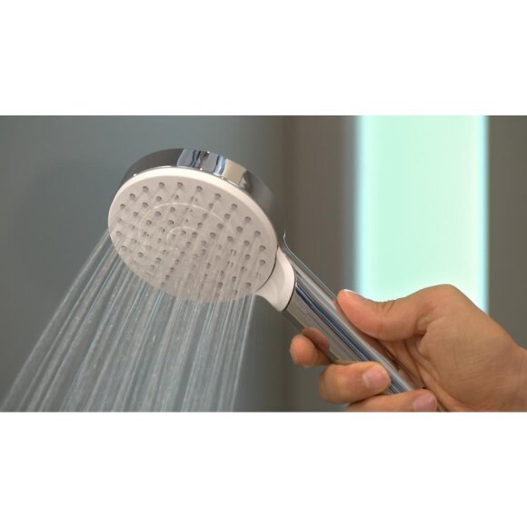 Душевой набор hansgrohe Crometta 1jet EcoSmart 125 см, белый/хром 26568400 Душевой набор hansgrohe Crometta 1jet EcoSmart 125 см, белый/хром 26568400