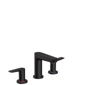 Смеситель hansgrohe Talis E для раковины, на 3 отверстия, со сливным гарнитуром, матовый черный 71733670 Смеситель hansgrohe Talis E для раковины, на 3 отверстия, со сливным гарнитуром, матовый черный 71733670
