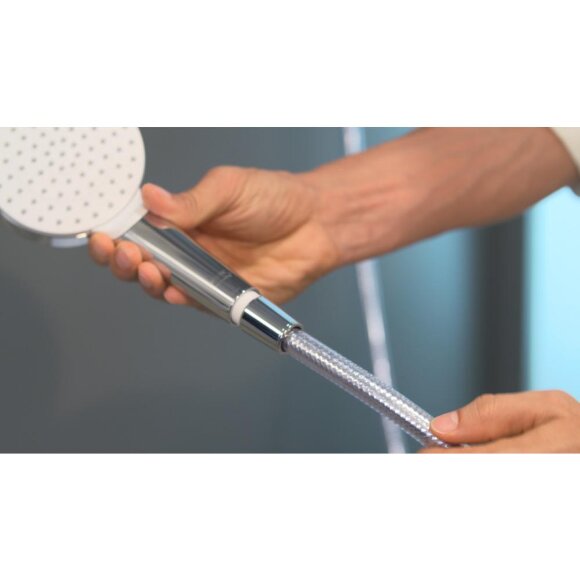Душевой набор hansgrohe Crometta 1jet EcoSmart 90 см, белый/хром 26539400 Душевой набор hansgrohe Crometta 1jet EcoSmart 90 см, белый/хром 26539400