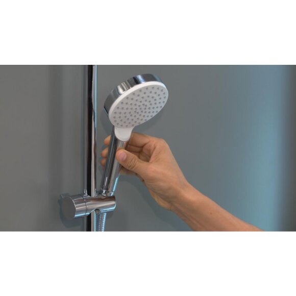 Душевой набор hansgrohe Crometta 1jet EcoSmart 90 см, белый/хром 26539400 Душевой набор hansgrohe Crometta 1jet EcoSmart 90 см, белый/хром 26539400