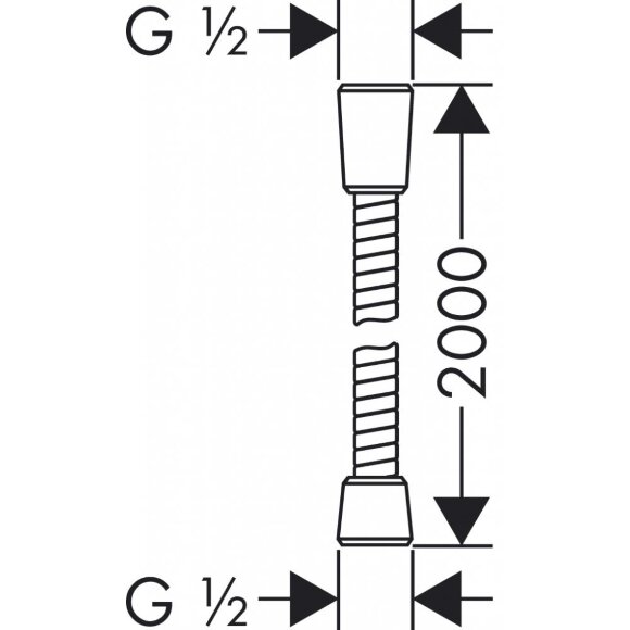 Душевой шланг hansgrohe Sensoflex с защитой от перекручивания 200 см, хром 28134000 Душевой шланг hansgrohe Sensoflex с защитой от перекручивания 200 см, хром 28134000