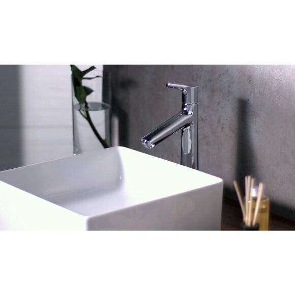 Смеситель hansgrohe Talis S для раковины с высоким изливом и сливным гарнитуром, хром 72031000 Смеситель hansgrohe Talis S для раковины с высоким изливом и сливным гарнитуром, хром 72031000