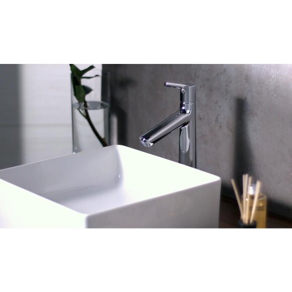 Смеситель hansgrohe Talis S для раковины с высоким изливом и сливным гарнитуром, хром 72031000 Смеситель hansgrohe Talis S для раковины с высоким изливом и сливным гарнитуром, хром 72031000