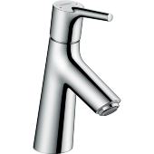 Смеситель hansgrohe Talis S для раковины с низким изливом и сливным гарнитуром, хром 72010000 Смеситель hansgrohe Talis S для раковины с низким изливом и сливным гарнитуром, хром 72010000