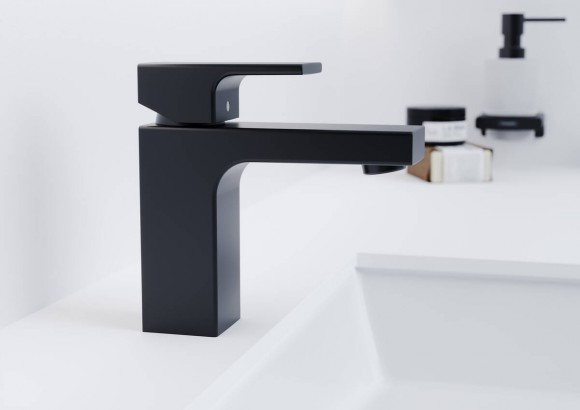 Смеситель для раковины Hansgrohe Vernis Shape 100, без сливного гарнитура, чёрный матовый 71569670 Смеситель для раковины Hansgrohe Vernis Shape 100, без сливного гарнитура, чёрный матовый 71569670