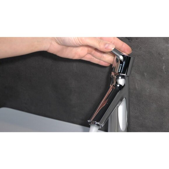 Смеситель hansgrohe Talis S для раковины со средним изливом и сливным гарнитуром, хром 72020000 Смеситель hansgrohe Talis S для раковины со средним изливом и сливным гарнитуром, хром 72020000