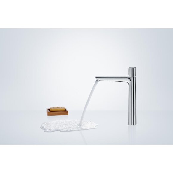 Смеситель hansgrohe Talis Select E для раковины с высоким изливом и сливным гарнитуром, хром 71752000 Смеситель hansgrohe Talis Select E для раковины с высоким изливом и сливным гарнитуром, хром 71752000
