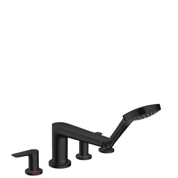 Смеситель hansgrohe Talis E на край ванны, на 4 отверстия, матовый черный 71748670 Смеситель hansgrohe Talis E на край ванны, на 4 отверстия, матовый черный 71748670
