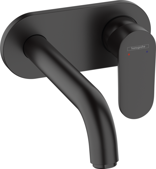 Смеситель для раковины Hansgrohe Vernis Blend скрытого монтажа, чёрный матовый 71576670