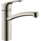 Смеситель hansgrohe Focus для кухонной мойки с поворотным изливом, сталь 31806800