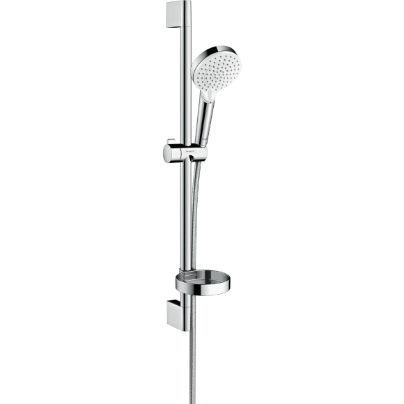 Душевой набор hansgrohe Crometta Vario и мыльницей Casetta 65, белый/хром 26553400 Душевой набор hansgrohe Crometta Vario и мыльницей Casetta 65, белый/хром 26553400