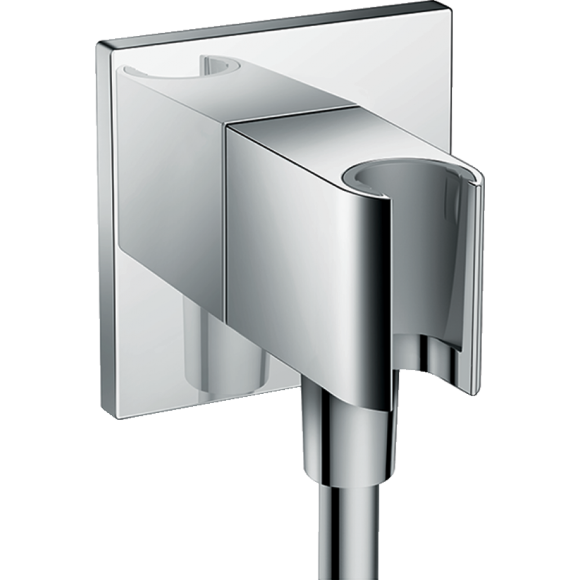 Шланговое подсоединение с держателем для душа hansgrohe Fixfit Porter Square 26486000 Шланговое подсоединение с держателем для душа hansgrohe Fixfit Porter Square 26486000