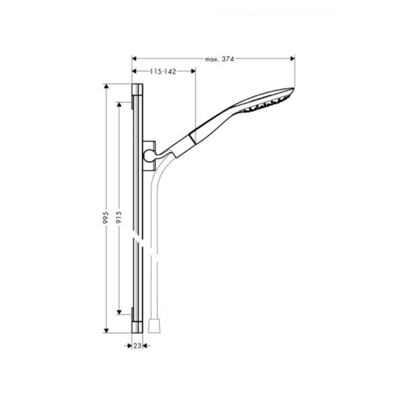 Душевой набор hansgrohe PuraVida Unica 27853000 Душевой набор hansgrohe PuraVida Unica 27853000