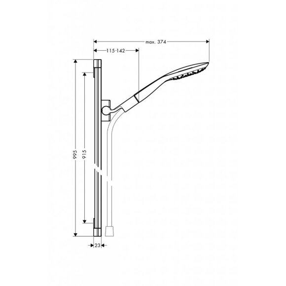 Душевой набор hansgrohe PuraVida Unica 27853400 Душевой набор hansgrohe PuraVida Unica 27853400