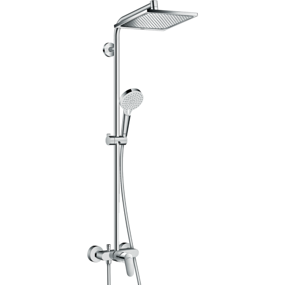 Душевая система hansgrohe Crometta E 240 1jet Showerpipe 27284000 Душевая система hansgrohe Crometta E 240 1jet Showerpipe 27284000