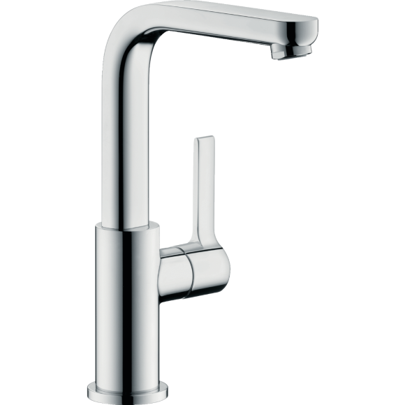 Смеситель hansgrohe Metris S для раковины с поворотным изливом и сливным гарнитуром, хром 31159000 Смеситель hansgrohe Metris S для раковины с поворотным изливом и сливным гарнитуром, хром 31159000