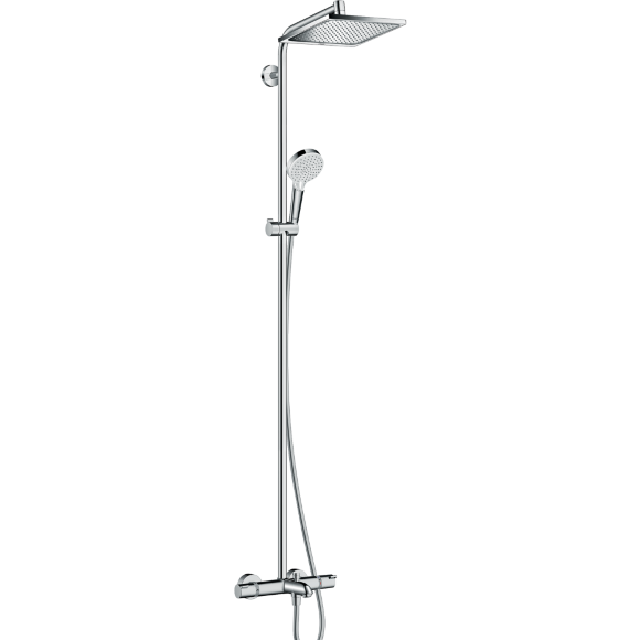 Душевая система hansgrohe Crometta E 240 1jet Showerpipe с термостатом 27298000 Душевая система hansgrohe Crometta E 240 1jet Showerpipe с термостатом 27298000