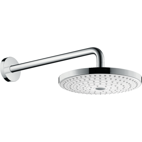 Верхний душ hansgrohe Raindance Select S 240 2jet с держателем 390 мм, белый/хром 26466400