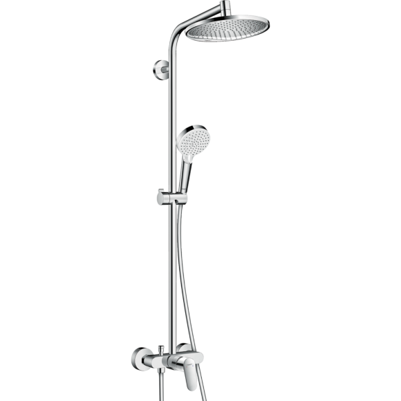 Душевая система hansgrohe Crometta S 240 1jet Showerpipe EcoSmart со смесителем 27269000 Душевая система hansgrohe Crometta S 240 1jet Showerpipe EcoSmart со смесителем 27269000