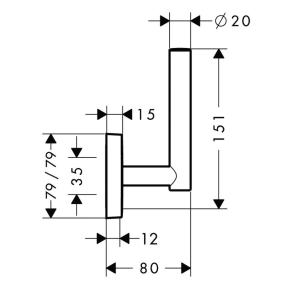 Держатель для запасных рулонов hansgrohe PuraVida 41518000