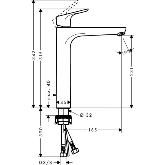 Смеситель для раковины Hansgrohe Focus, 230, хром, 31531000 Смеситель для раковины Hansgrohe Focus, 230, хром, 31531000