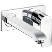 Смеситель hansgrohe Metris для раковины настенный с длинным изливом, хром 31086000