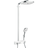 Душевая система hansgrohe Raindance Select E 300 3jet Showerpipe с термостатом, белый/хром 27127400 Душевая система hansgrohe Raindance Select E 300 3jet Showerpipe с термостатом, белый/хром 27127400