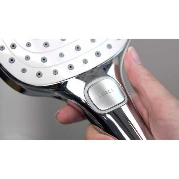 Душевая система hansgrohe Raindance Select E 300 3jet Showerpipe с термостатом, белый/хром 27127400 Душевая система hansgrohe Raindance Select E 300 3jet Showerpipe с термостатом, белый/хром 27127400