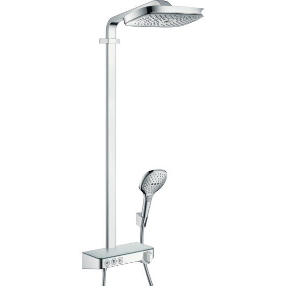 Душевая система hansgrohe Raindance Select E 300 3jet Showerpipe с термостатом, хром 27127000 Душевая система hansgrohe Raindance Select E 300 3jet Showerpipe с термостатом, хром 27127000