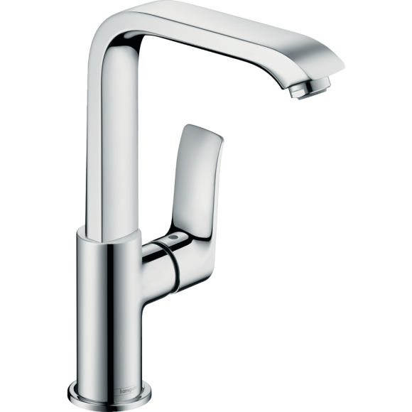Смеситель hansgrohe Metris для раковины со сливным гарнитуром и поворотным изливом, хром 31087000 Смеситель hansgrohe Metris для раковины со сливным гарнитуром и поворотным изливом, хром 31087000