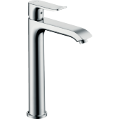 Смеситель hansgrohe Metris для раковины со средним изливом и сливным гарнитуром, хром 31183000 Смеситель hansgrohe Metris для раковины со средним изливом и сливным гарнитуром, хром 31183000