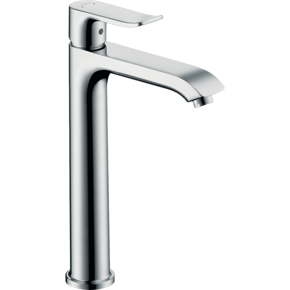 Смеситель hansgrohe Metris для раковины со средним изливом и сливным гарнитуром, хром 31183000 Смеситель hansgrohe Metris для раковины со средним изливом и сливным гарнитуром, хром 31183000