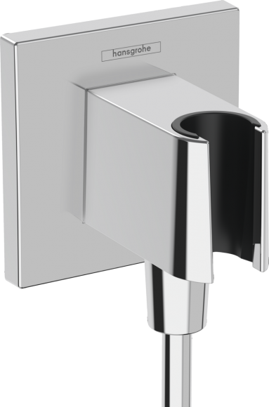 Подключение душевого шланга с держателем hansgrohe FixFit Square 26889000 Подключение душевого шланга с держателем hansgrohe FixFit Square 26889000