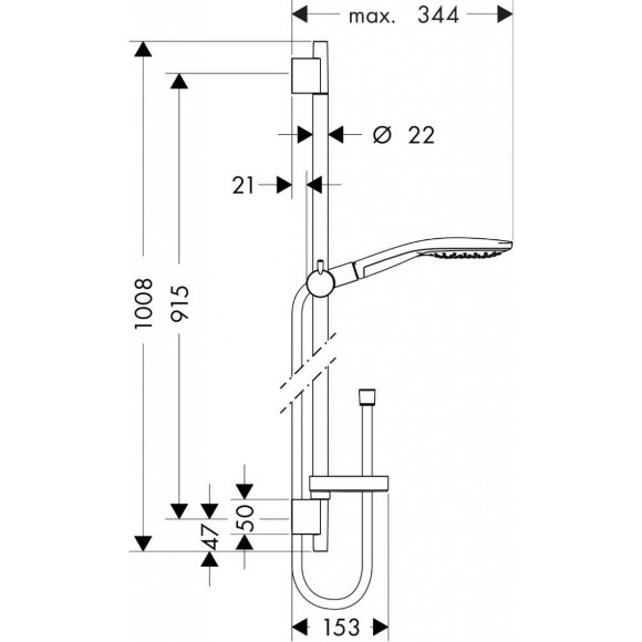 Душевой набор hansgrohe Raindance Select S 150 3 jet/ Unica S Puro 27803000 Душевой набор hansgrohe Raindance Select S 150 3 jet/ Unica S Puro 27803000